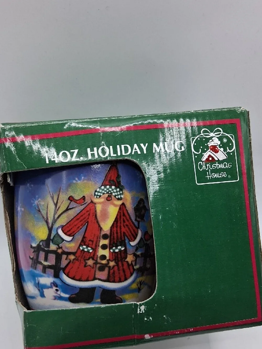 14oz Holiday Mug - Red Santa Design